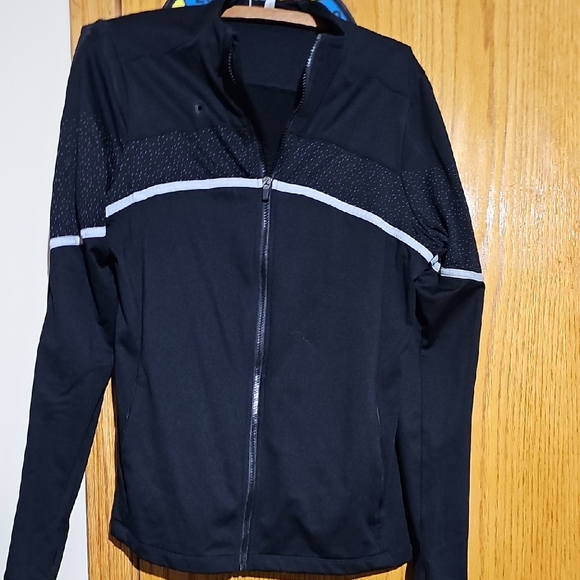 Fabletics Black Jacket with White Accents - Picture 2 of 2